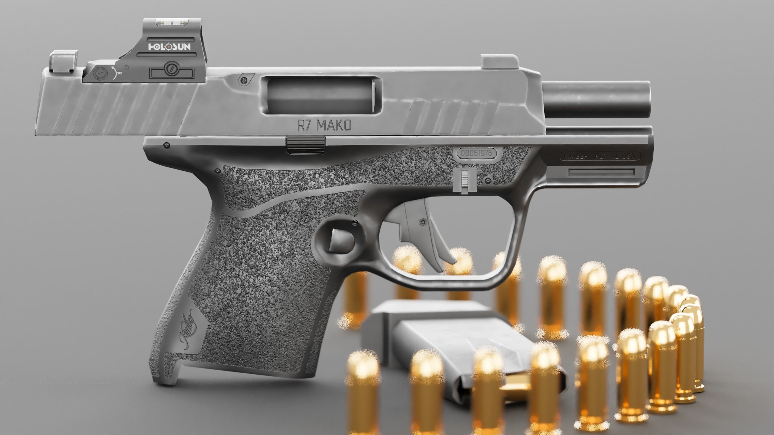 Kimber R7-Mako Low-poly 3D model_11