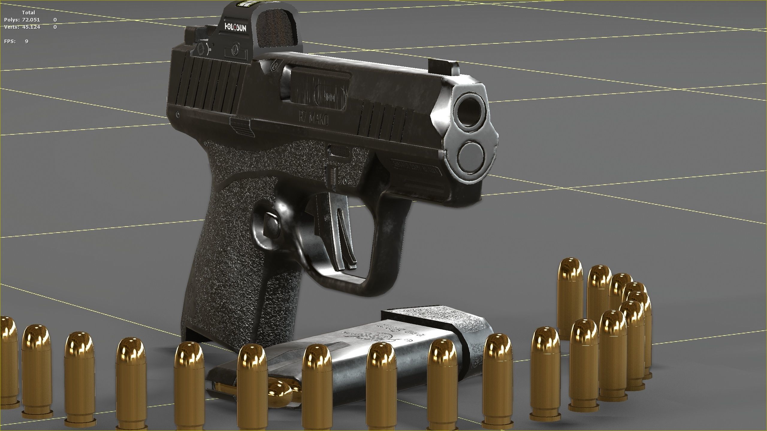 Kimber R7-Mako Low-poly 3D model_30