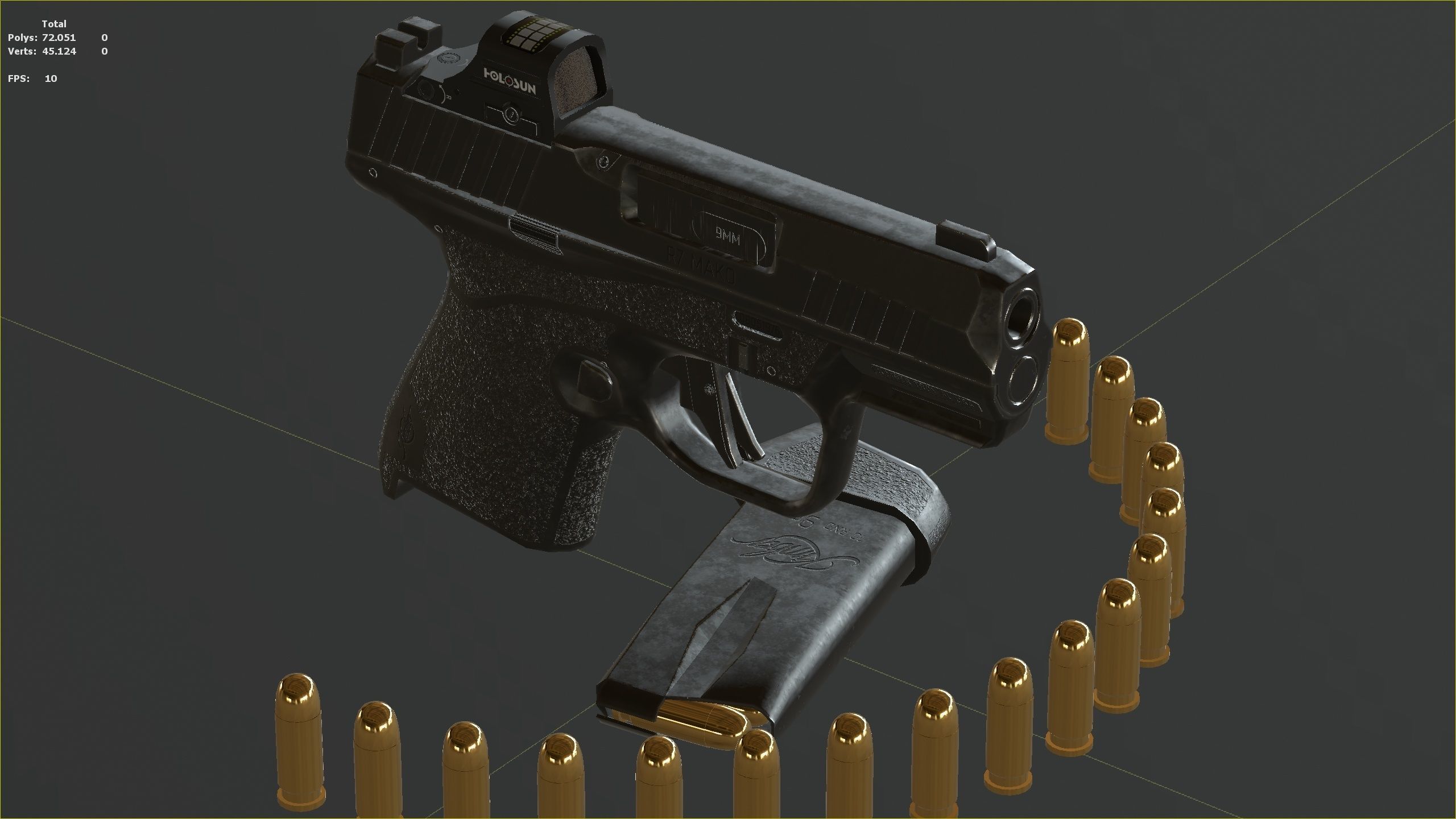 Kimber R7-Mako Low-poly 3D model_24