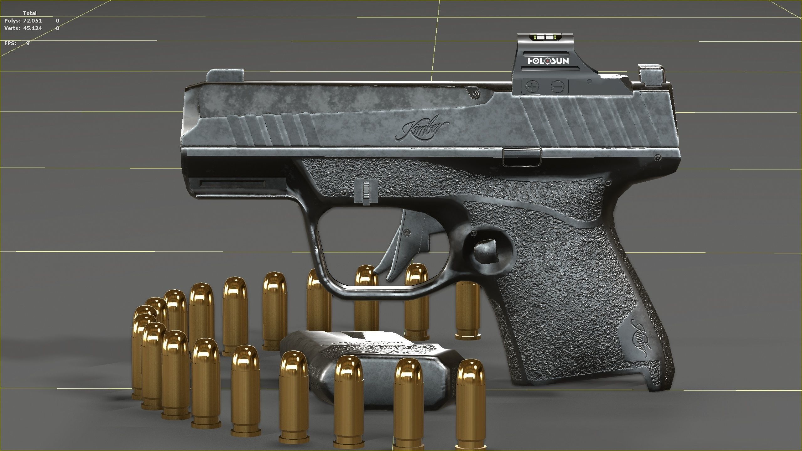 Kimber R7-Mako Low-poly 3D model_34