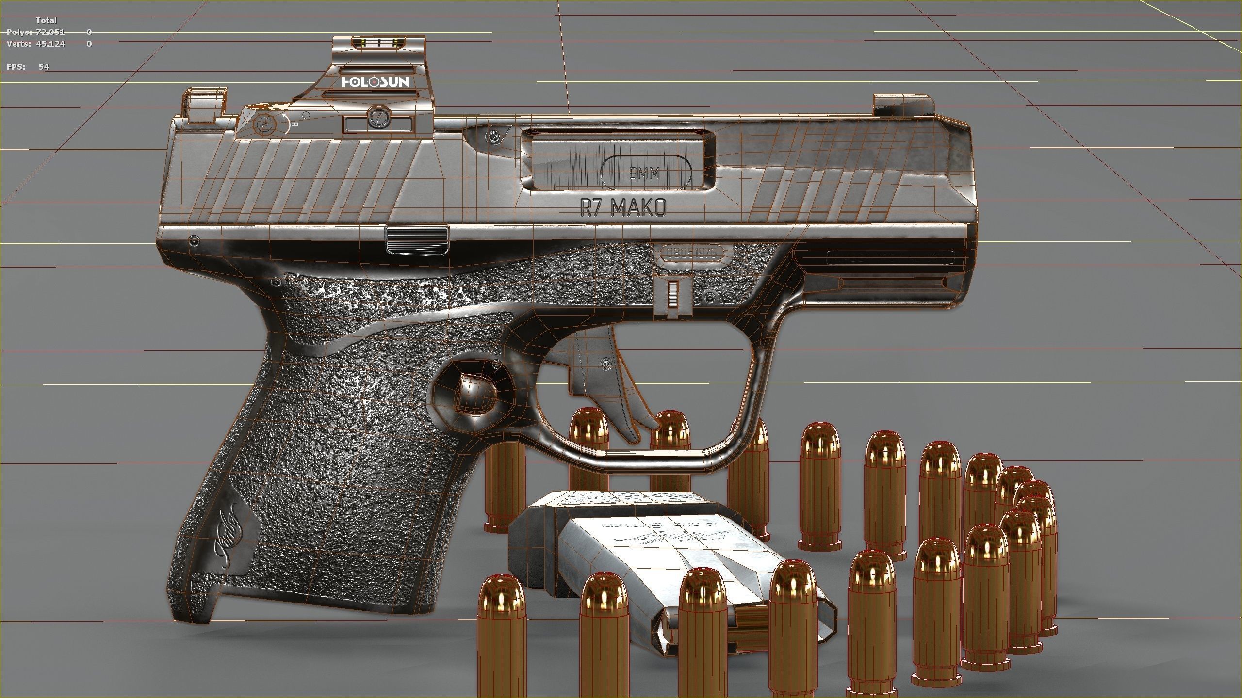 Kimber R7-Mako Low-poly 3D model_33