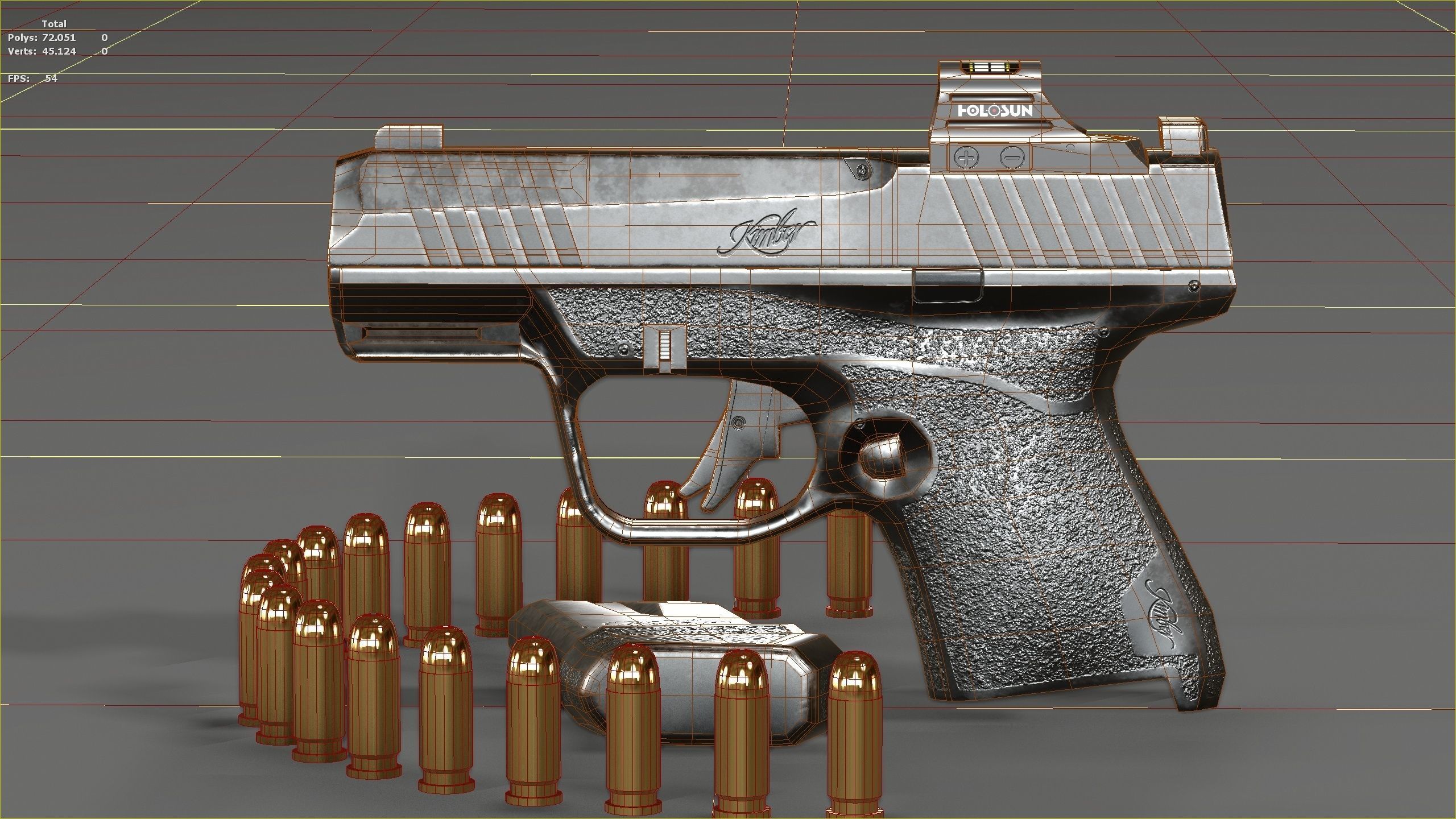 Kimber R7-Mako Low-poly 3D model_35