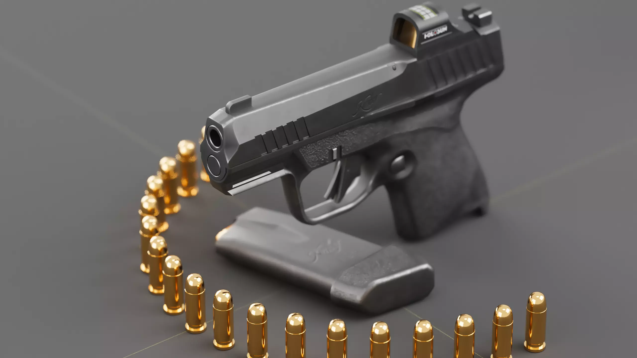 Kimber R7-Mako Low-poly 3D model_0