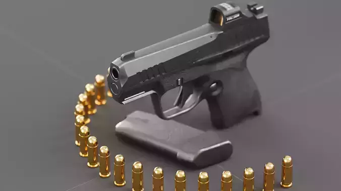Kimber R7-Mako Low-poly 3D model