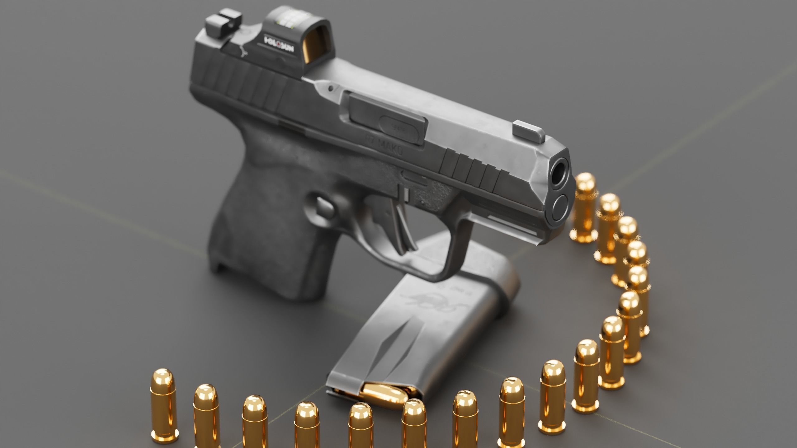 Kimber R7-Mako Low-poly 3D model_3