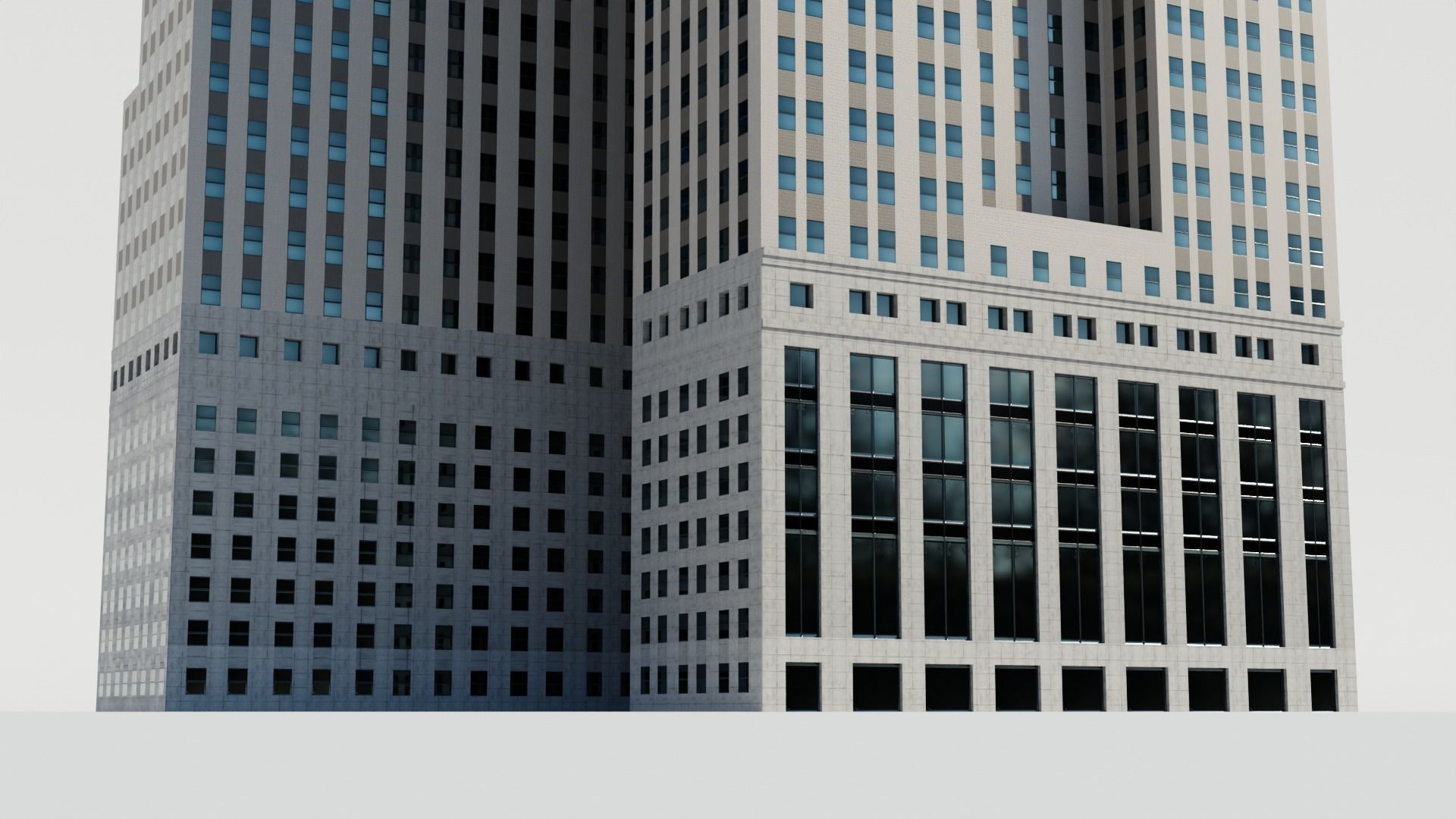 NYC 40 Wall Street Building Low-poly 3D model_8