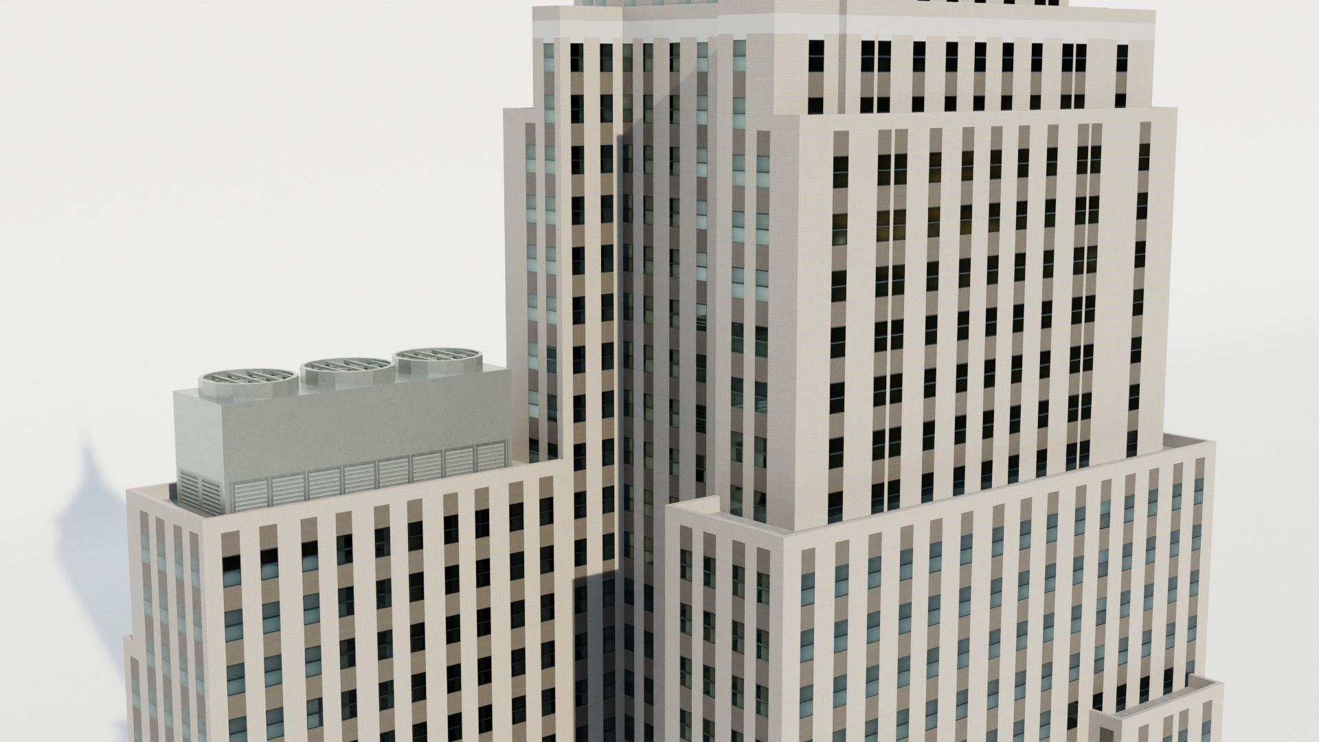 NYC 40 Wall Street Building Low-poly 3D model_9