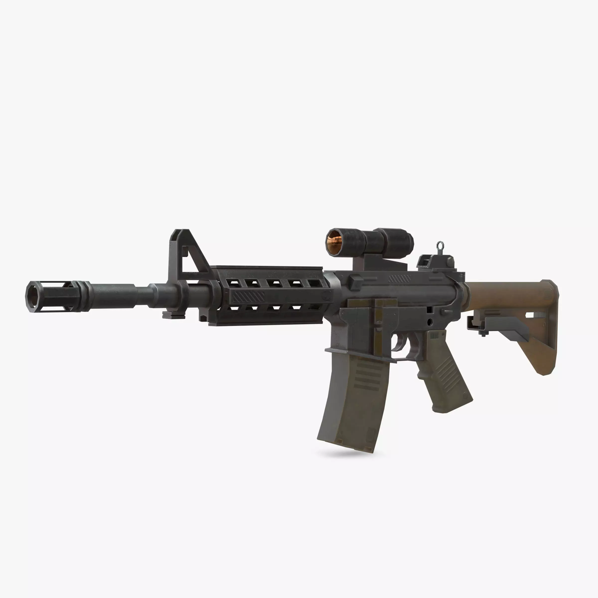 M4 Gun Low-poly 3D model_0