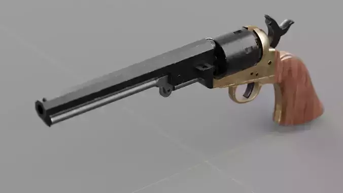 Colt Navy Low-poly 3D model
