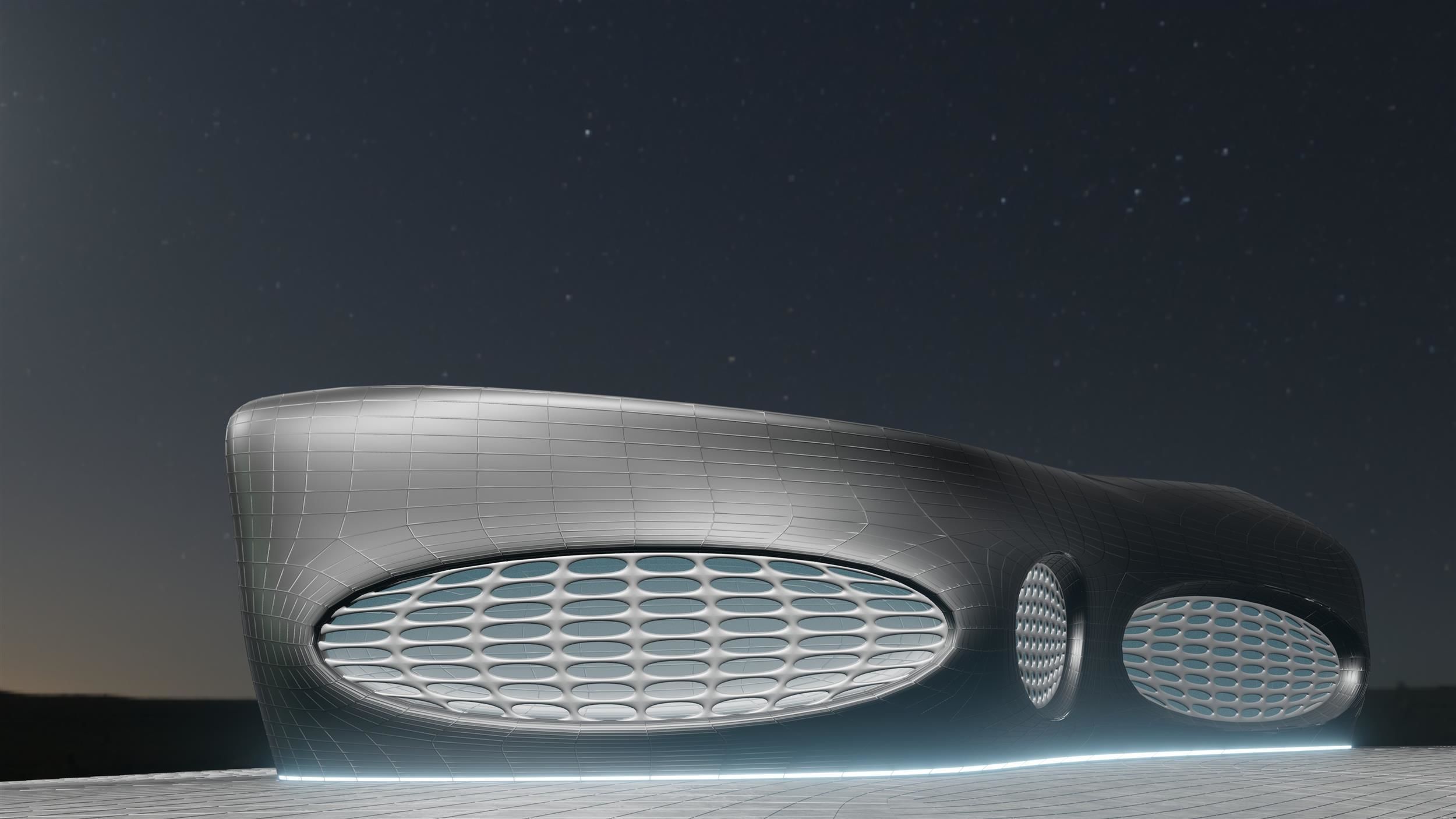 Sci-fi Building 3D model_3