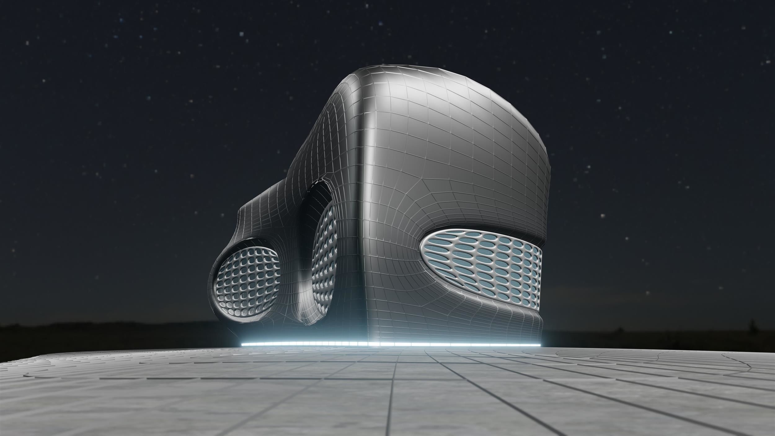 Sci-fi Building 3D model_2