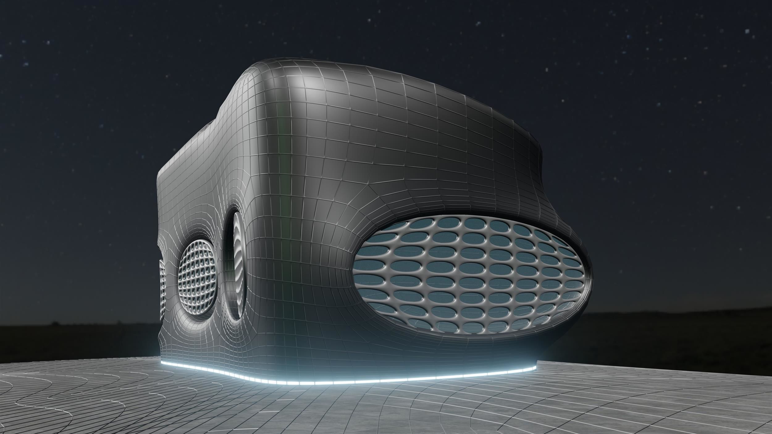 Sci-fi Building 3D model_1
