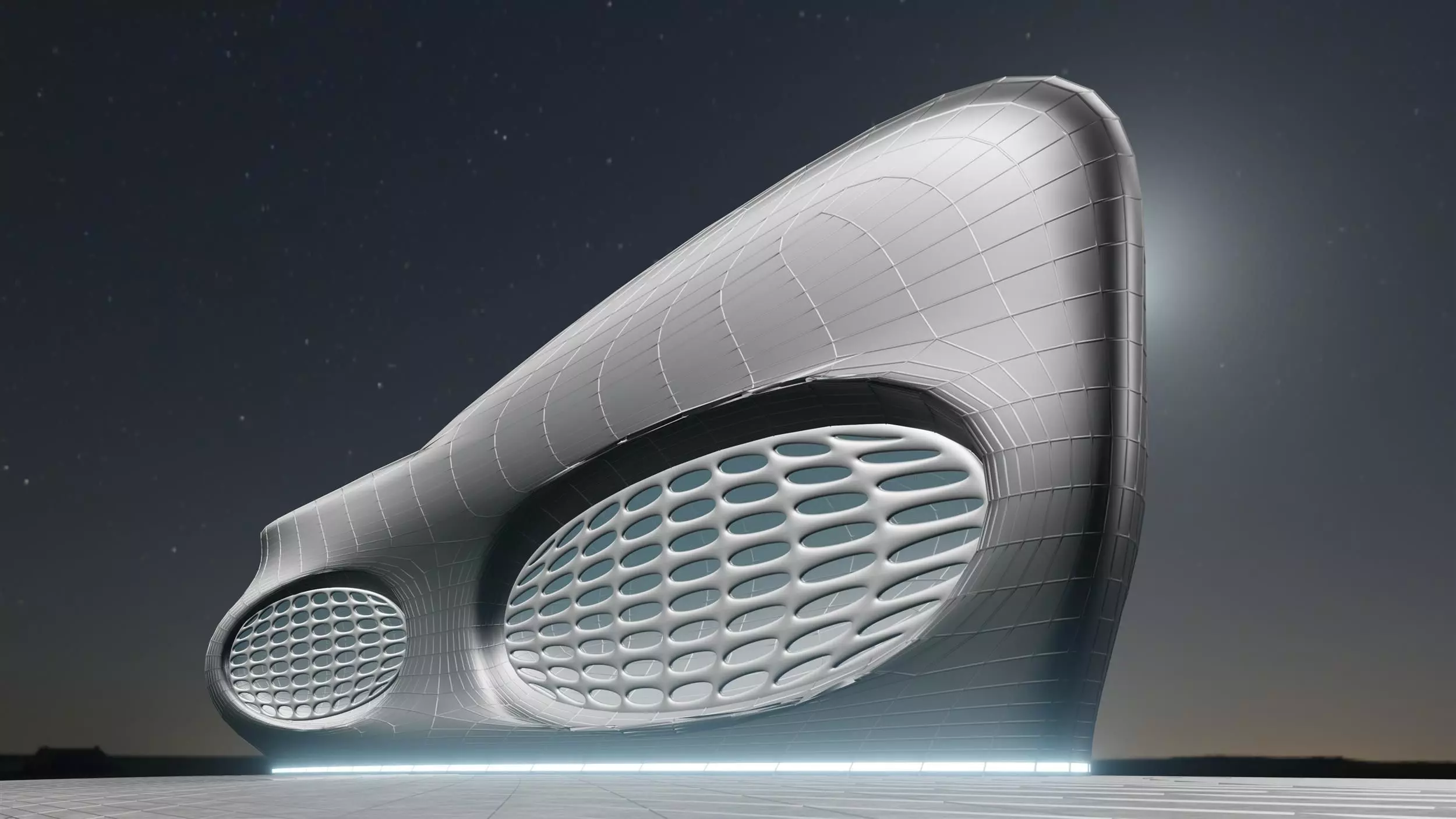 Sci-fi Building 3D model_0