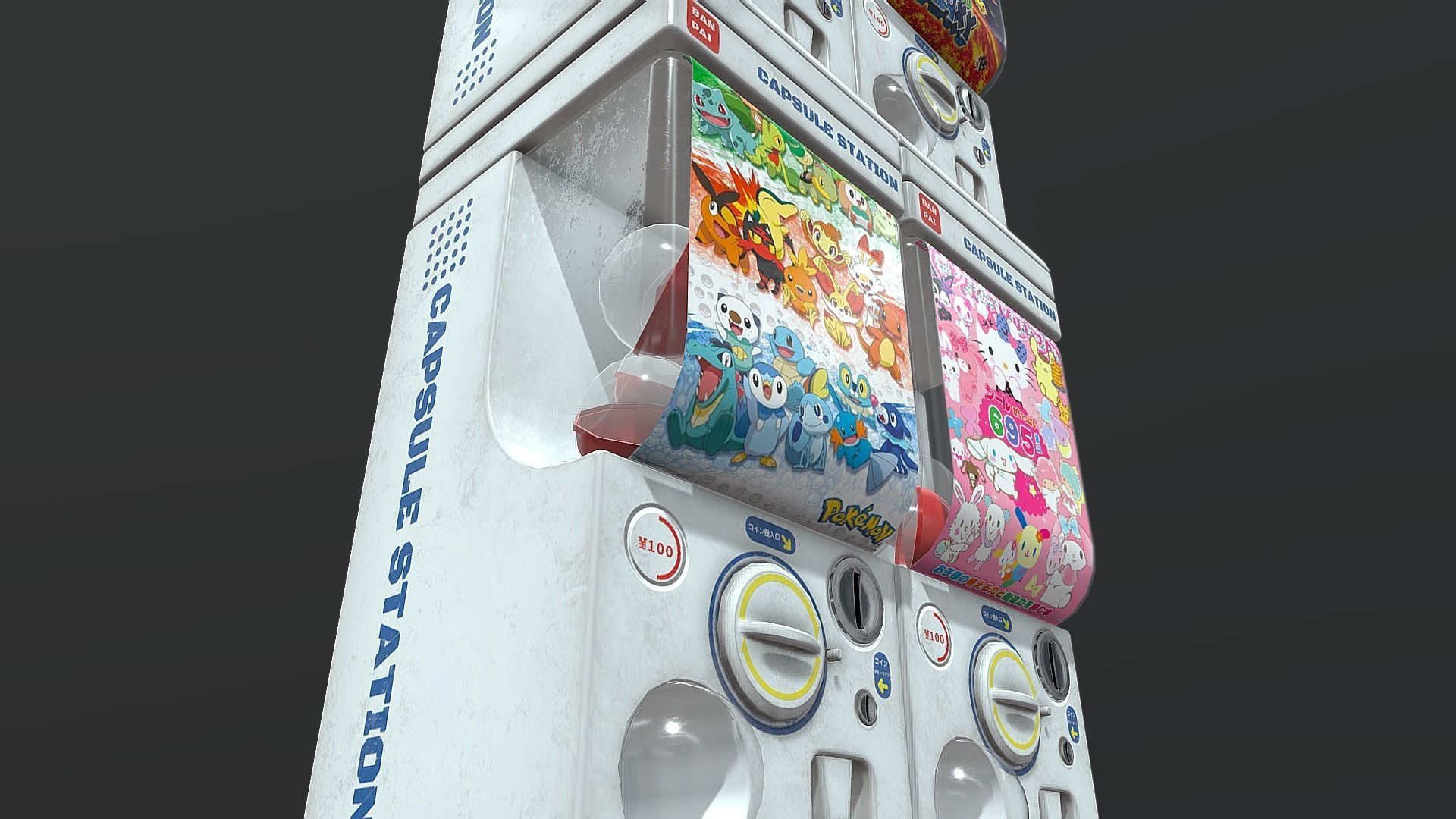 Gacha Capsule Machine Low-poly 3D model_3