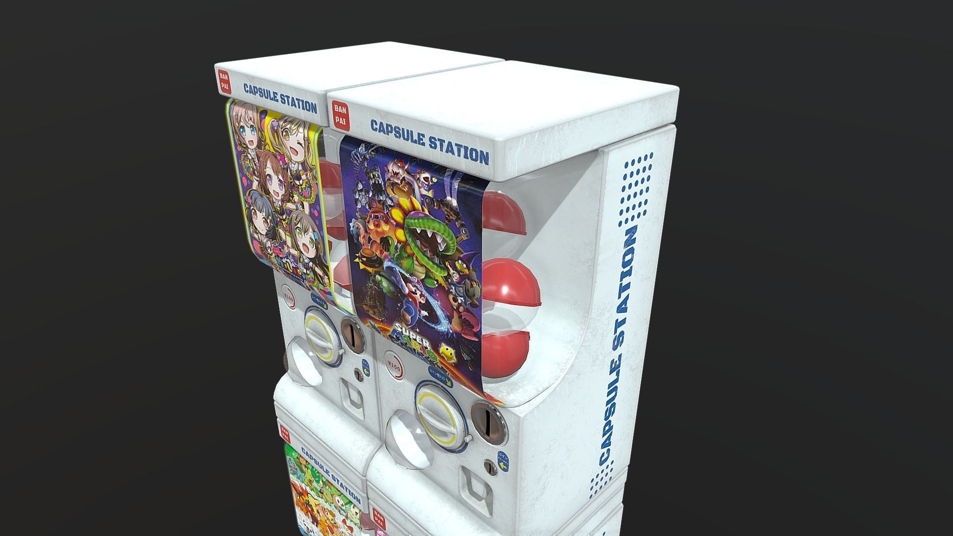 Gacha Capsule Machine Low-poly 3D model_5