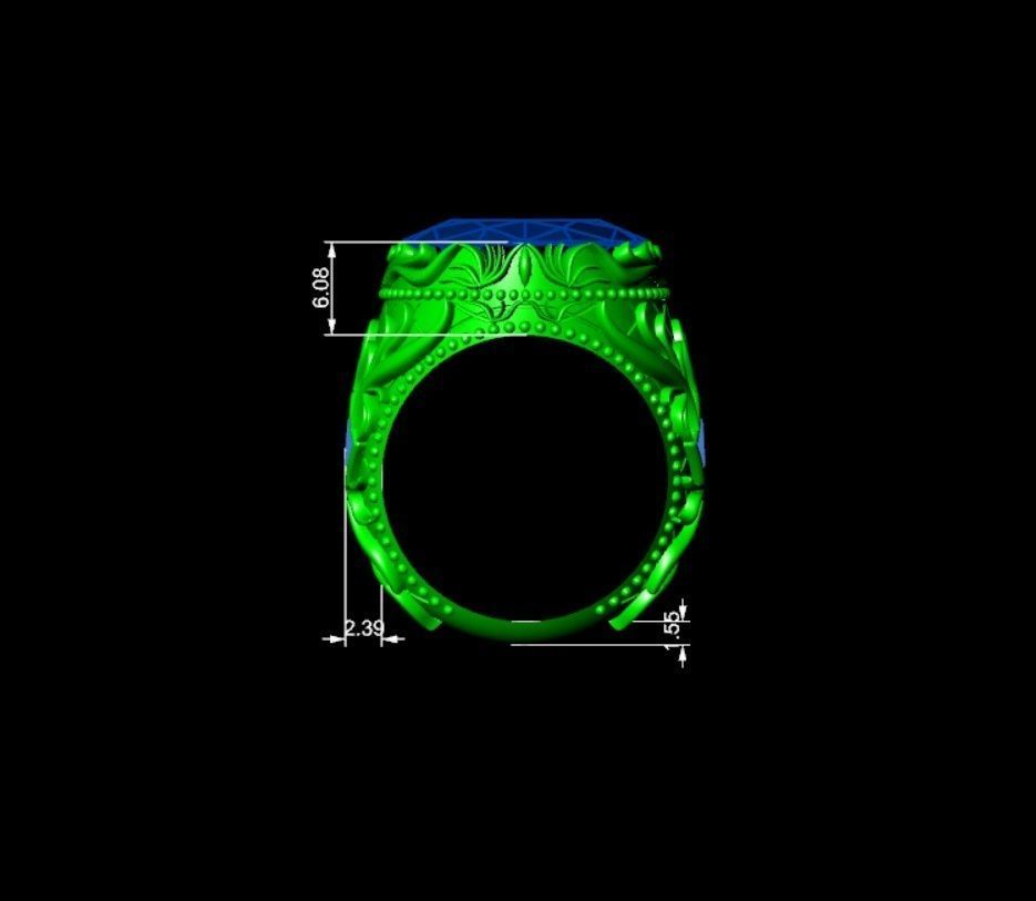 diamond ring 3D print model_13