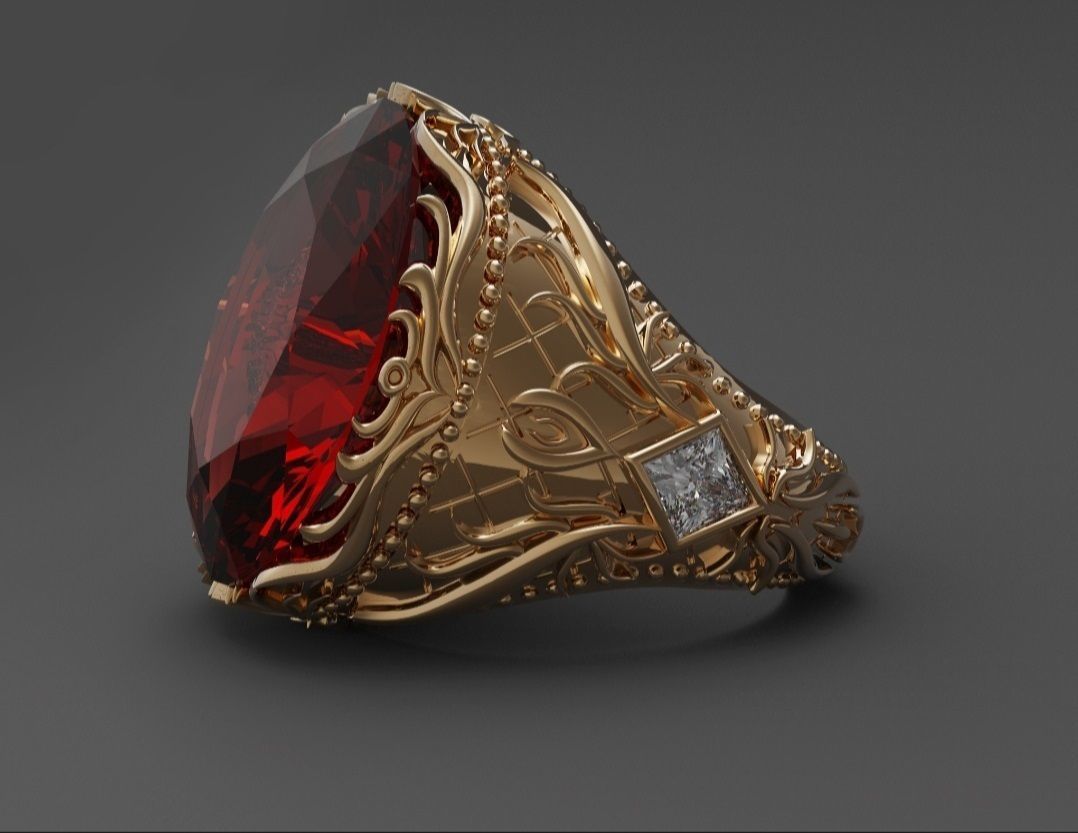 diamond ring 3D print model_1