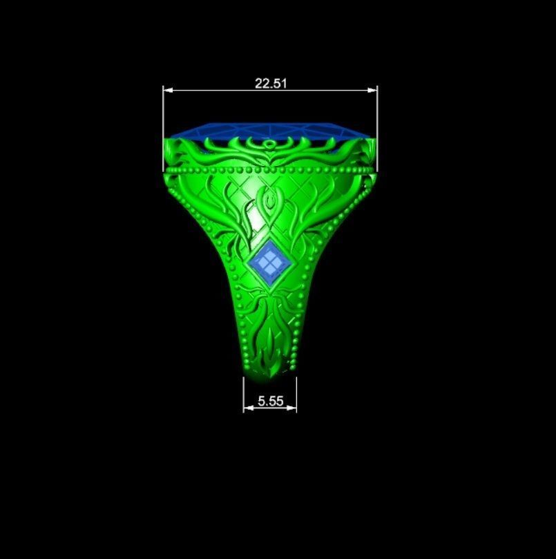 diamond ring 3D print model_14