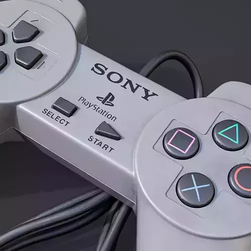 SCPH-1010 Vintage Sony PlayStation Controller 3D model