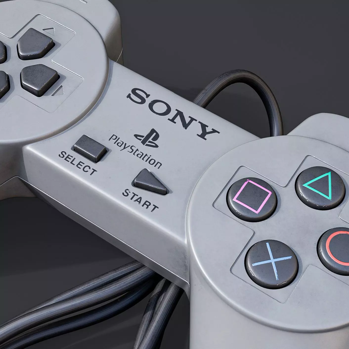 SCPH-1010 Vintage Sony PlayStation Controller 3D model