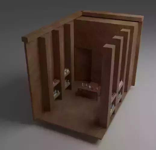 Wooden Shop 3D model
