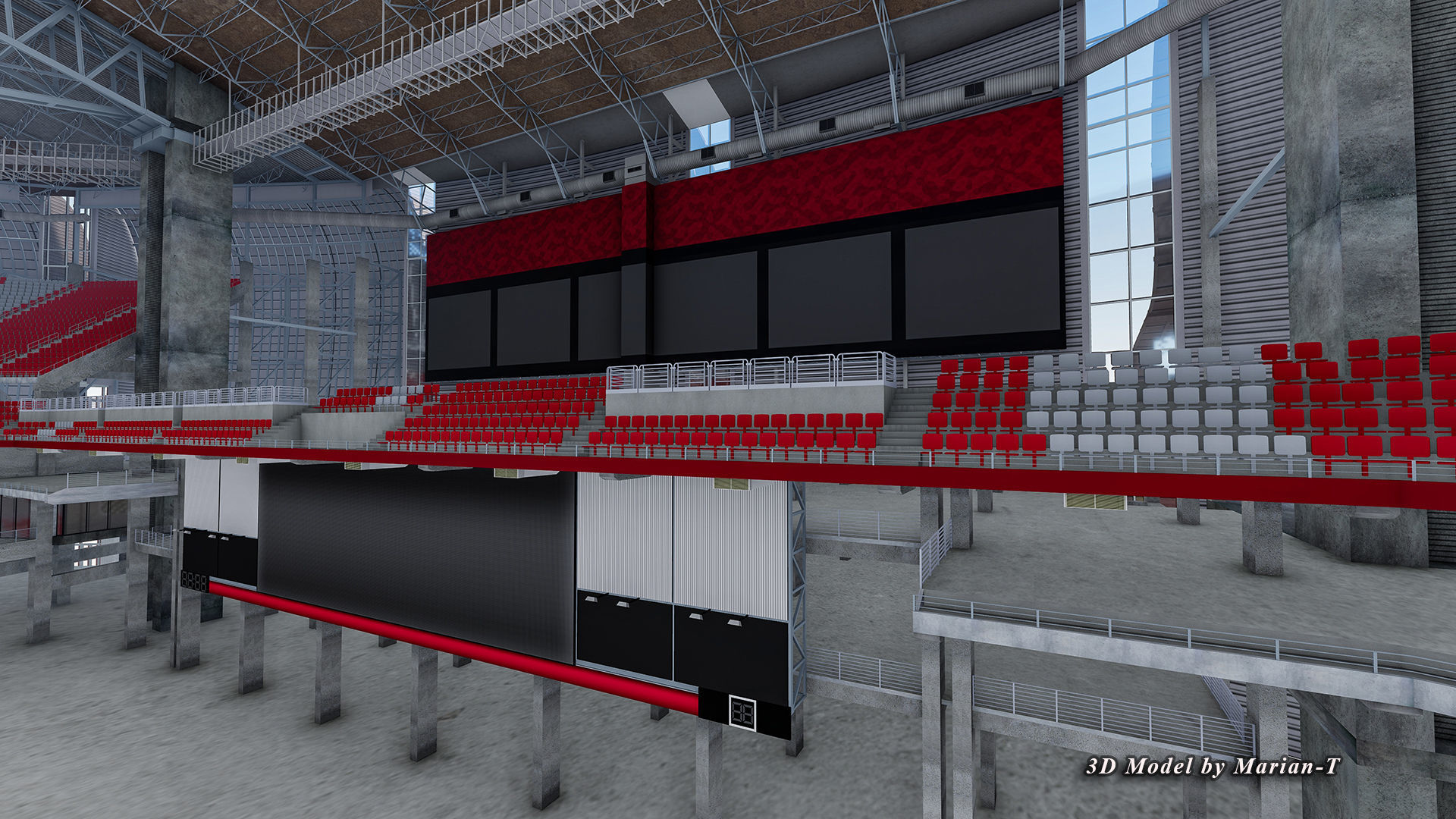 State Farm Stadium Arizona USA Low-poly 3D model_69