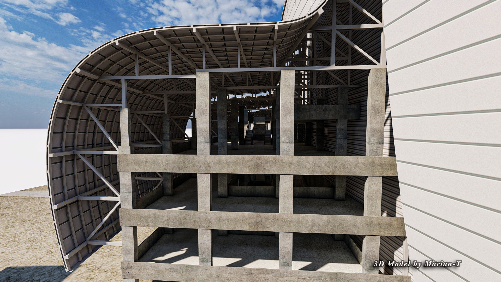 State Farm Stadium Arizona USA Low-poly 3D model_59