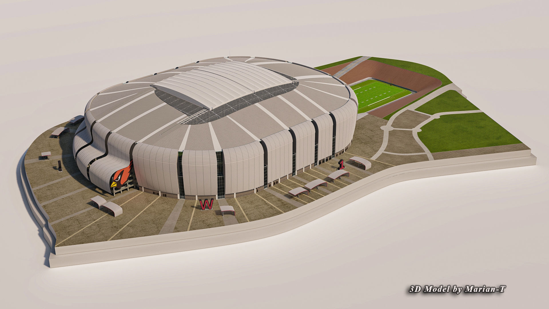 State Farm Stadium Arizona USA Low-poly 3D model_56