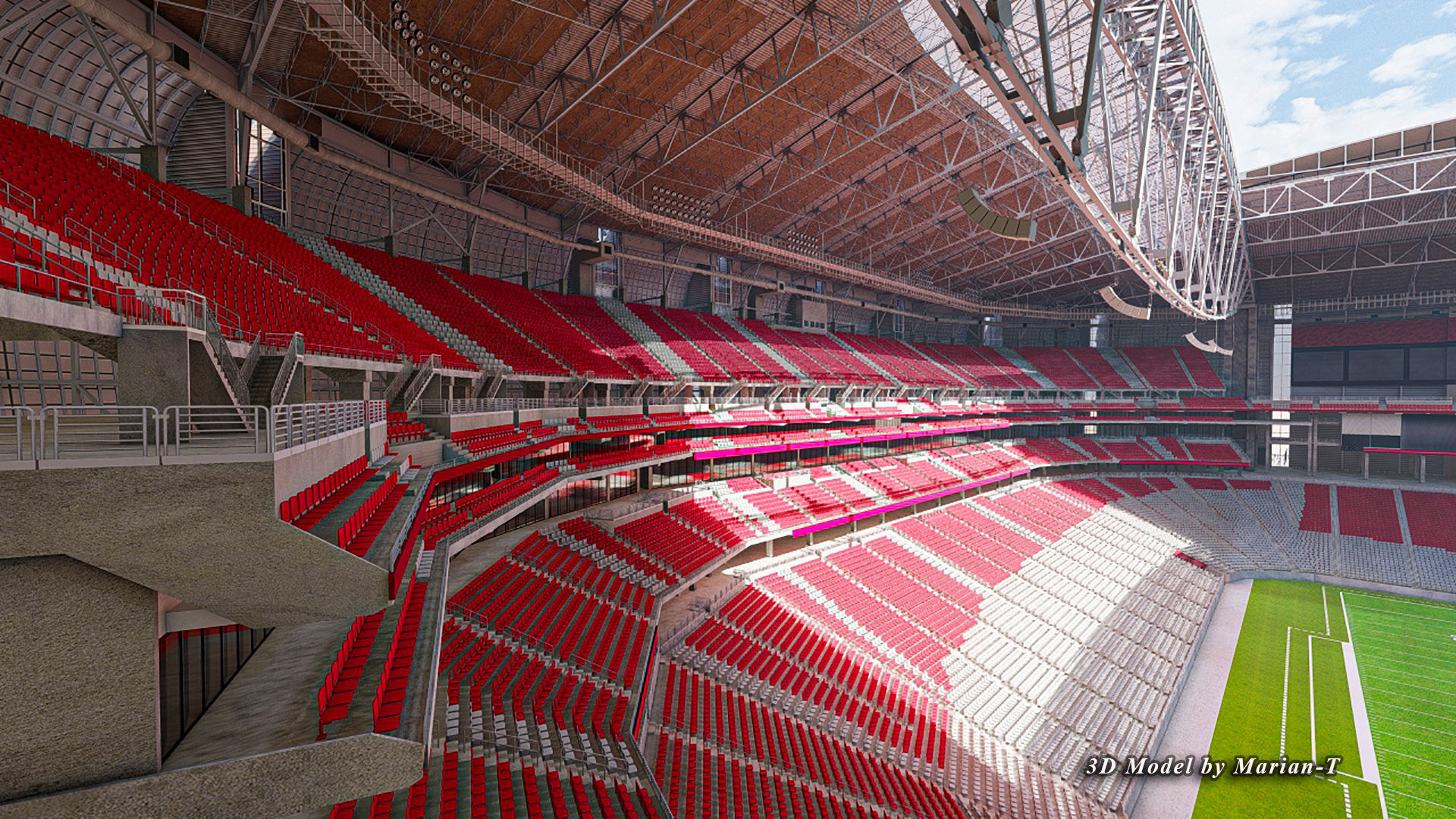 State Farm Stadium Arizona USA Low-poly 3D model_92