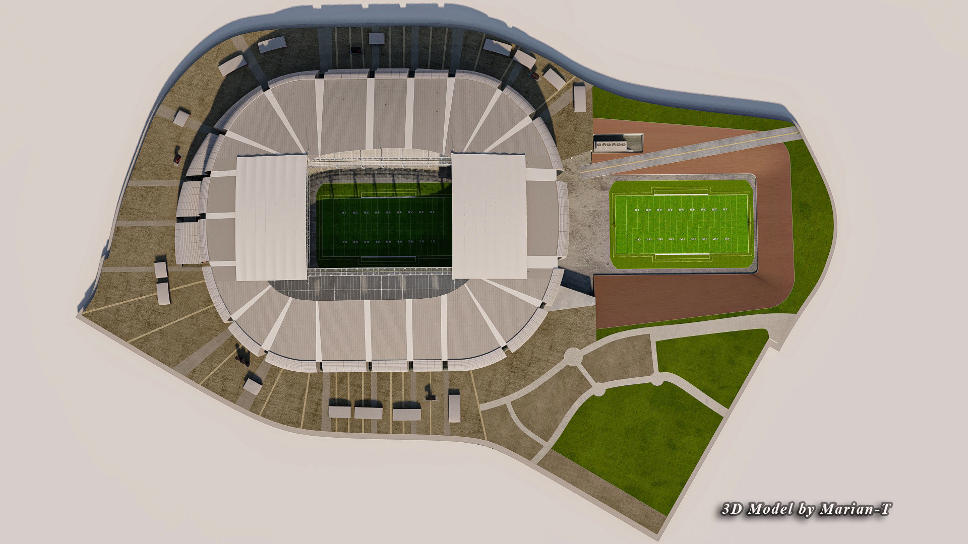 State Farm Stadium Arizona USA Low-poly 3D model_52