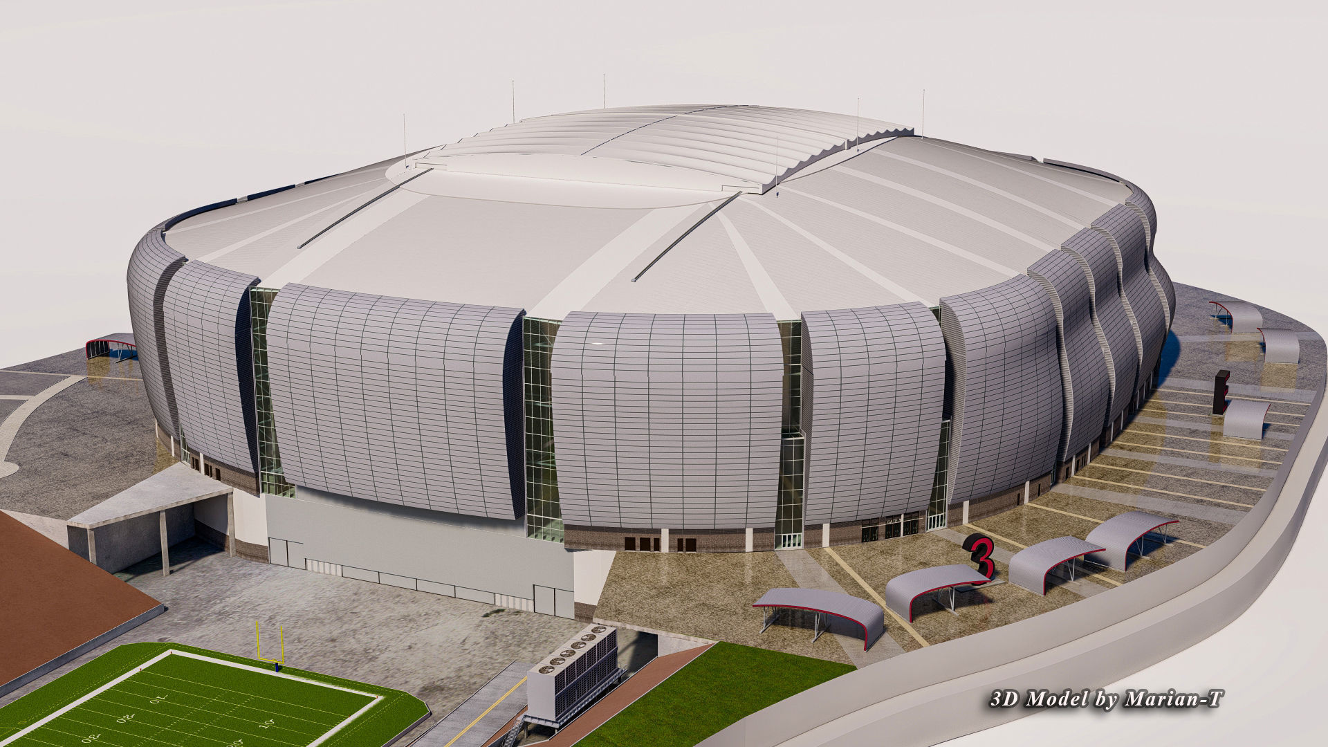 State Farm Stadium Arizona USA Low-poly 3D model_106
