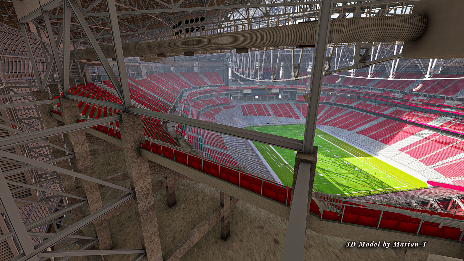 State Farm Stadium Arizona USA Low-poly 3D model_88