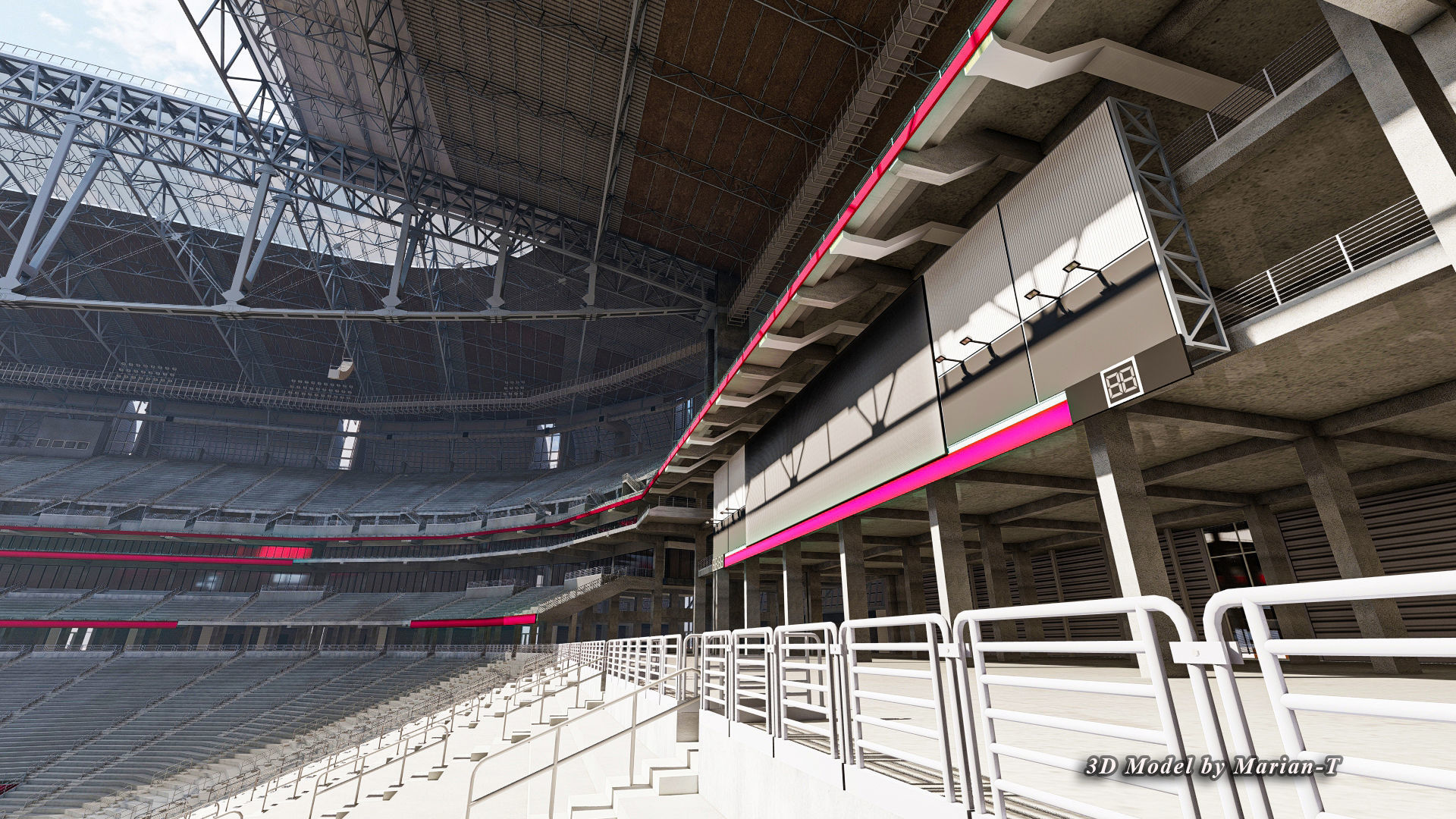 State Farm Stadium Arizona USA Low-poly 3D model_89