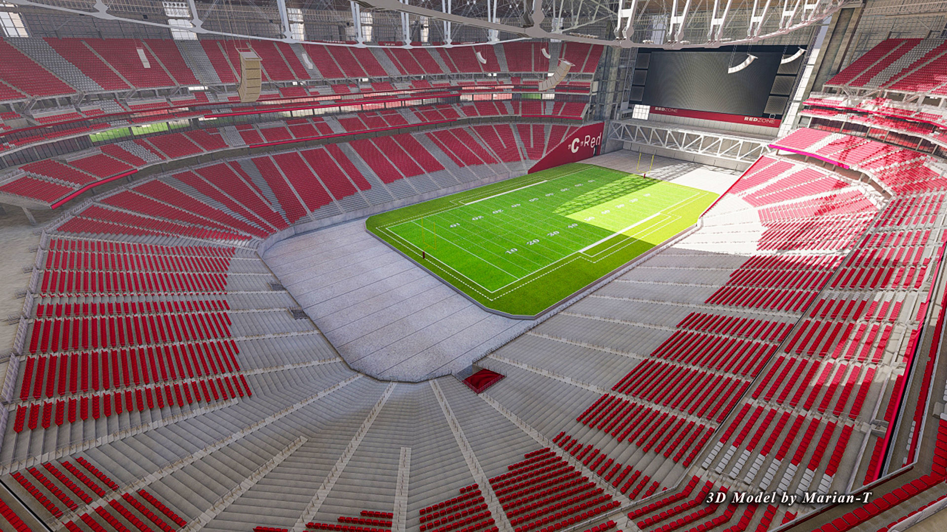 State Farm Stadium Arizona USA Low-poly 3D model_26