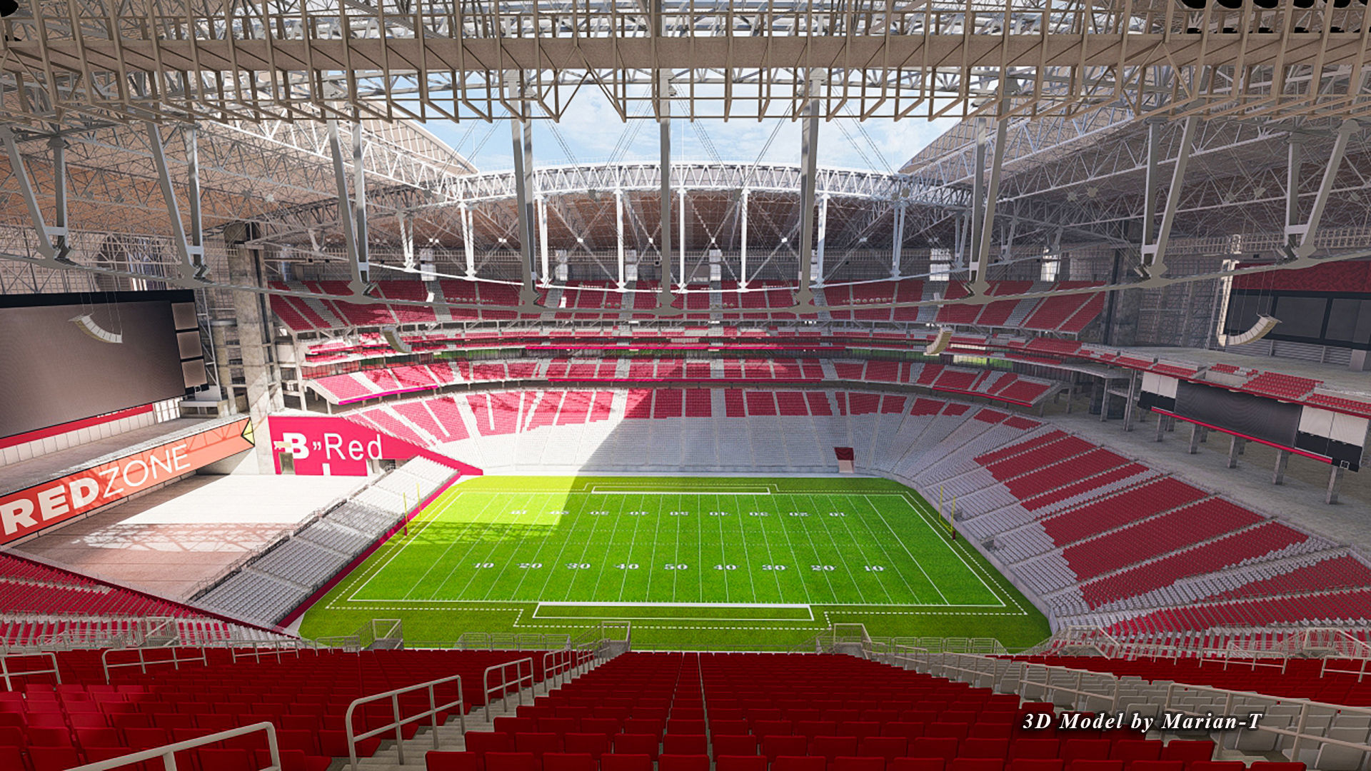 State Farm Stadium Arizona USA Low-poly 3D model_74