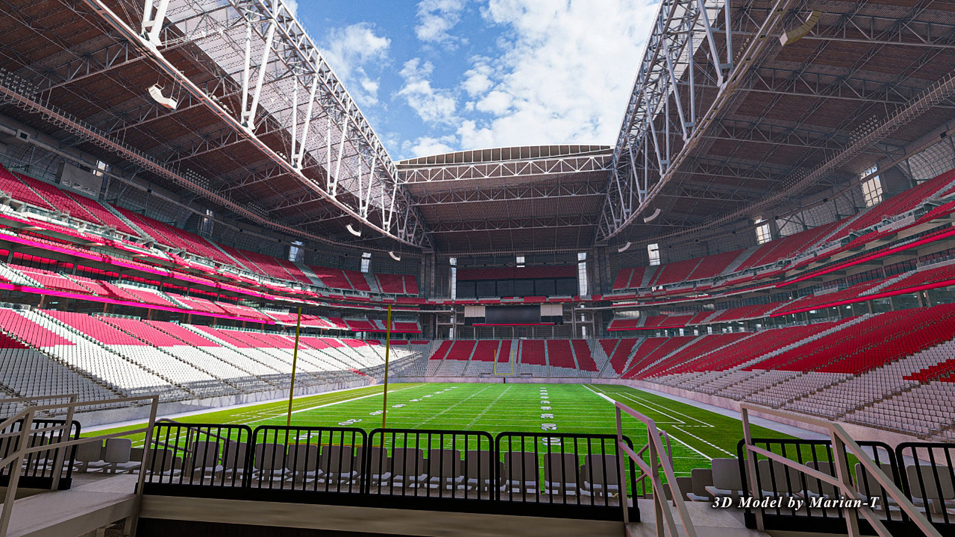 State Farm Stadium Arizona USA Low-poly 3D model_31