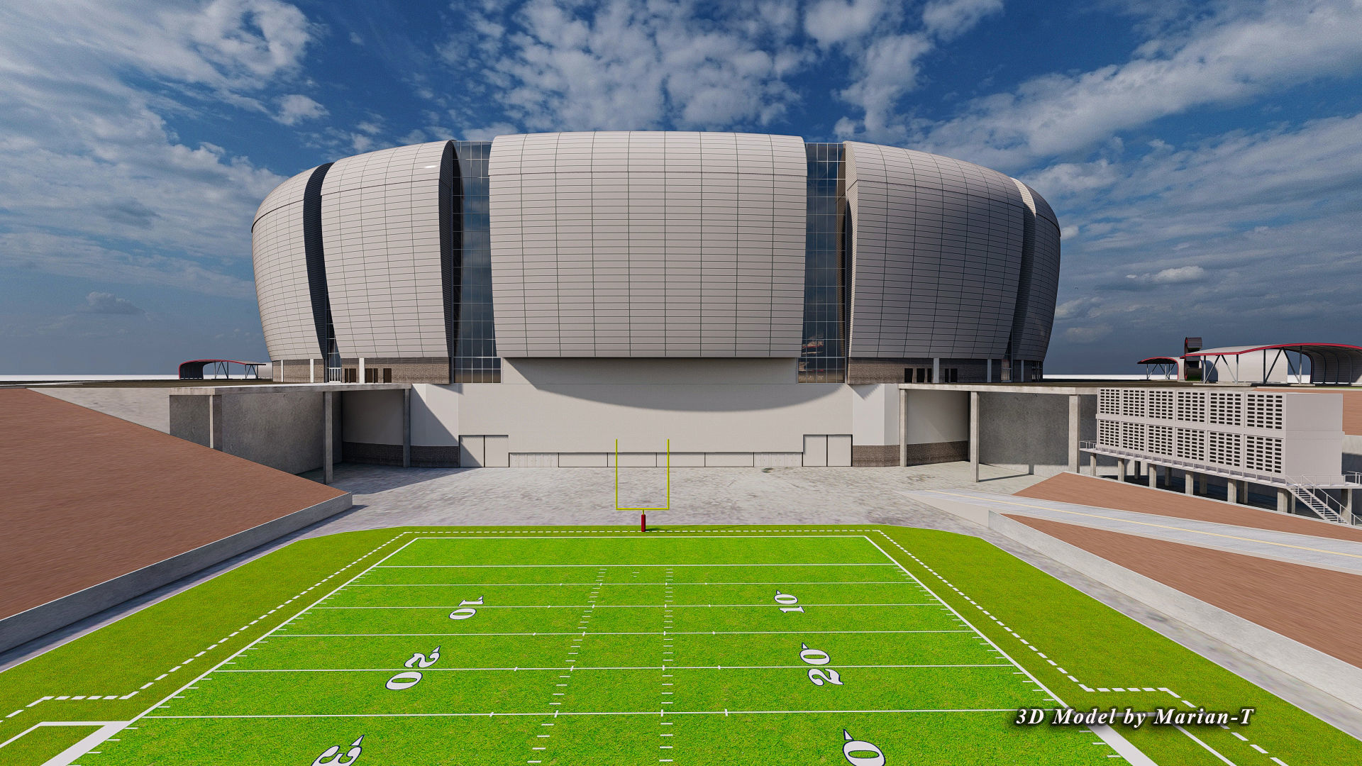 State Farm Stadium Arizona USA Low-poly 3D model_65