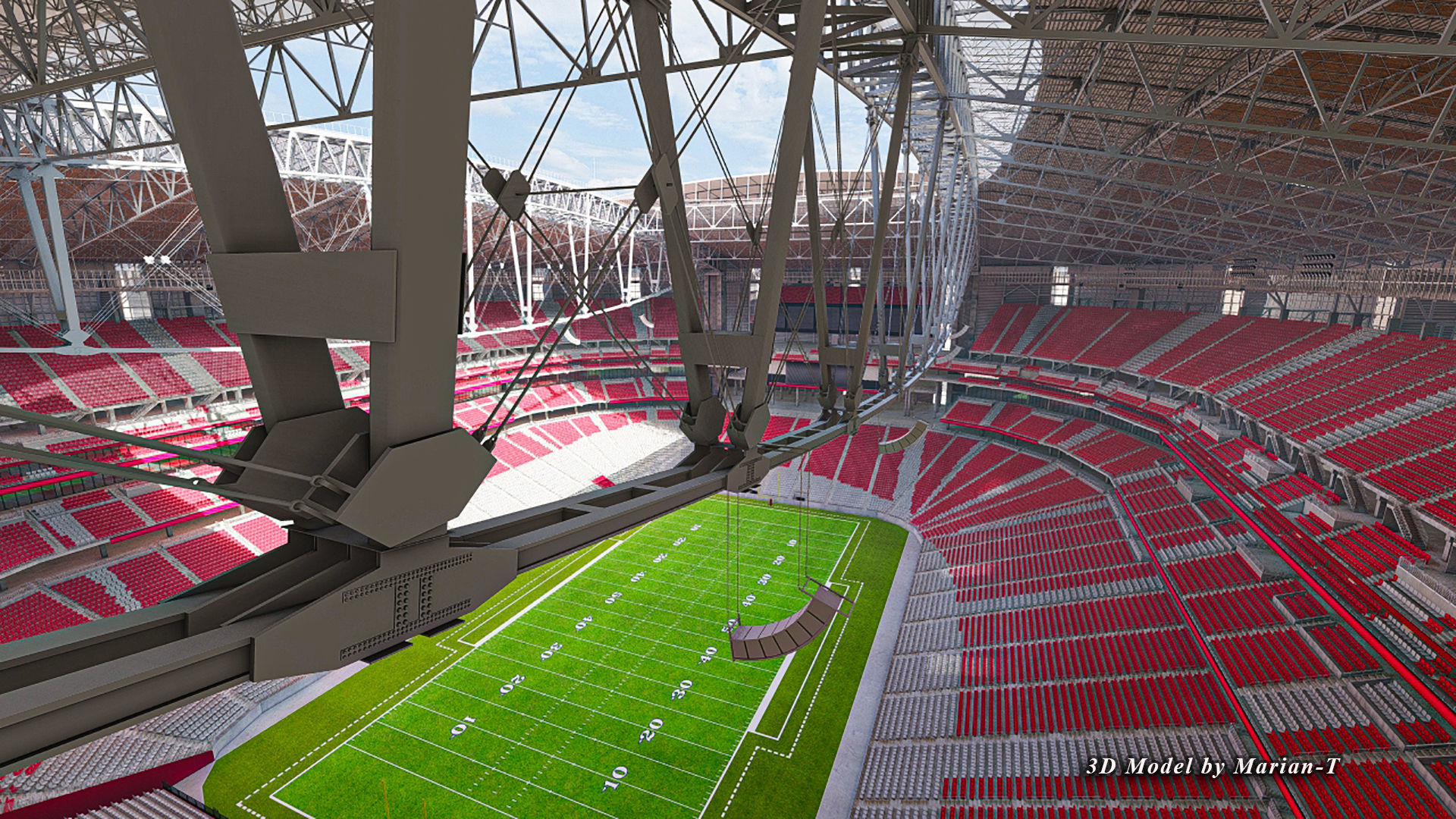 State Farm Stadium Arizona USA Low-poly 3D model_96