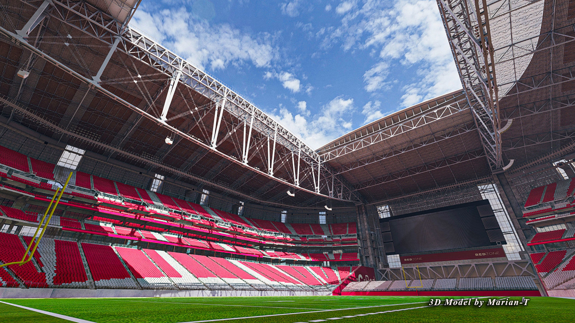 State Farm Stadium Arizona USA Low-poly 3D model_90