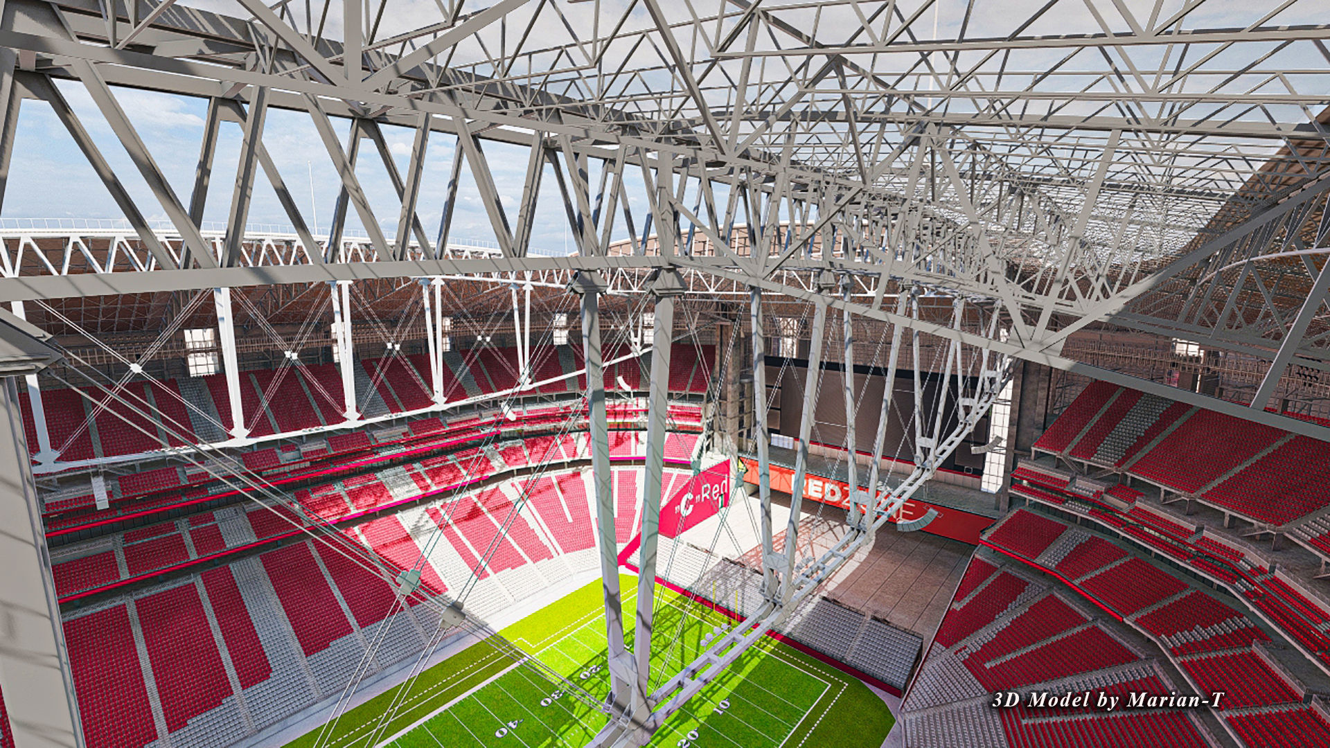 State Farm Stadium Arizona USA Low-poly 3D model_95