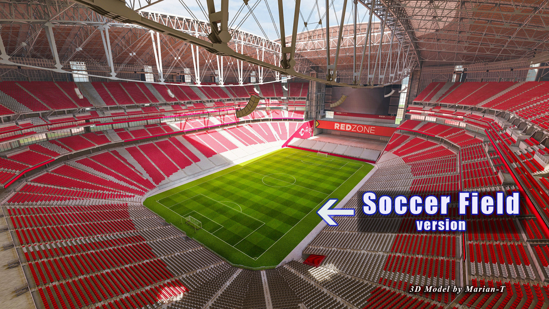 State Farm Stadium Arizona USA Low-poly 3D model_11