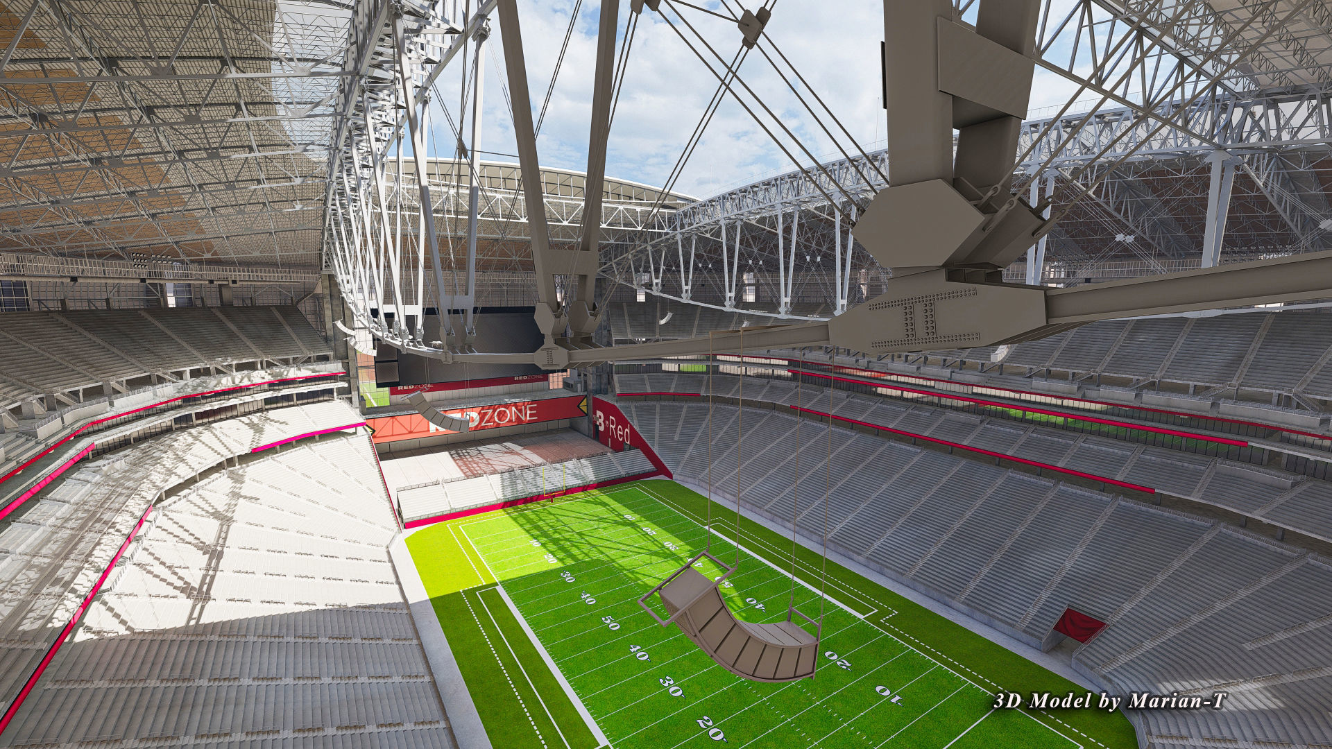 State Farm Stadium Arizona USA Low-poly 3D model_70