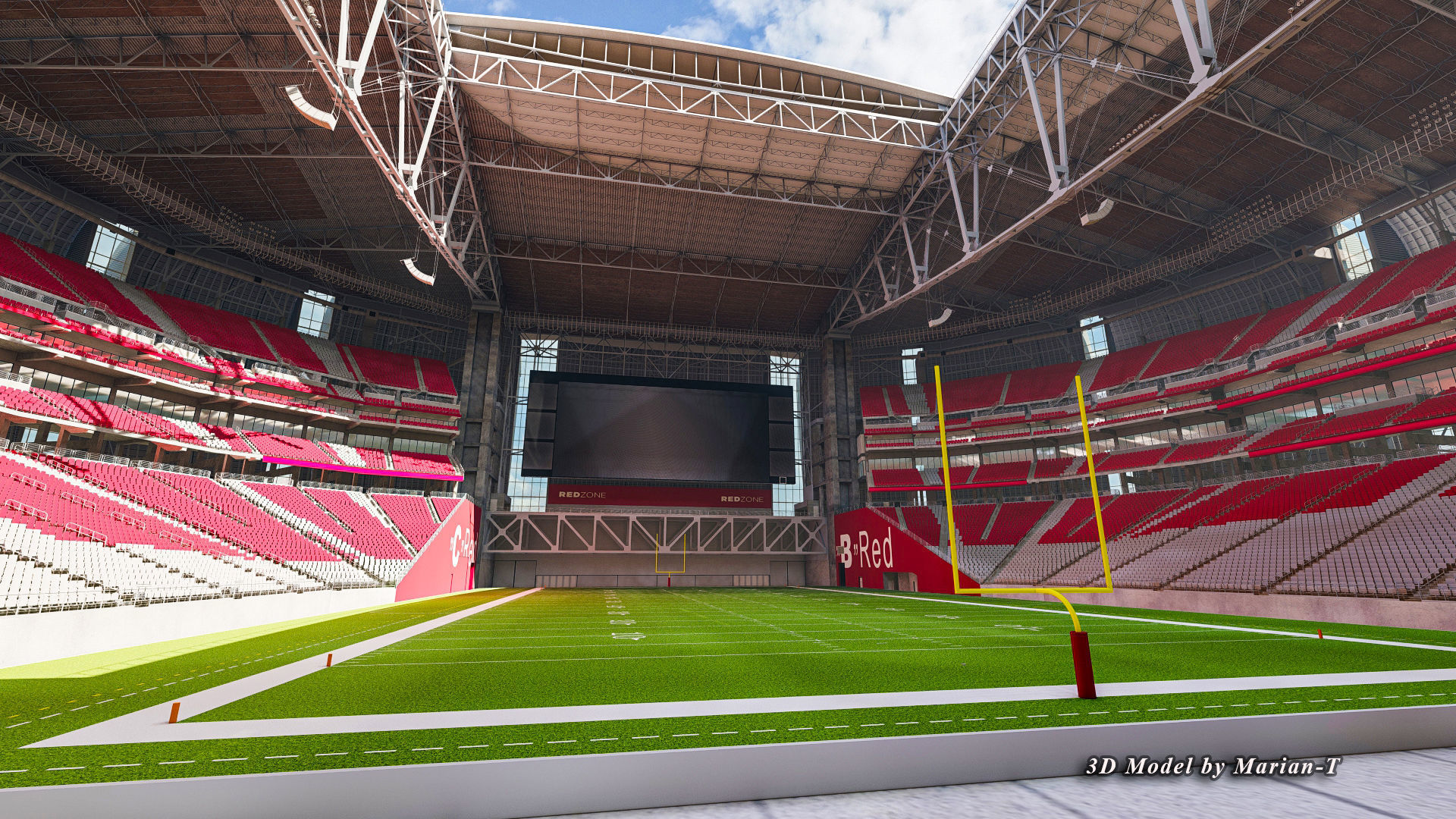 State Farm Stadium Arizona USA Low-poly 3D model_17