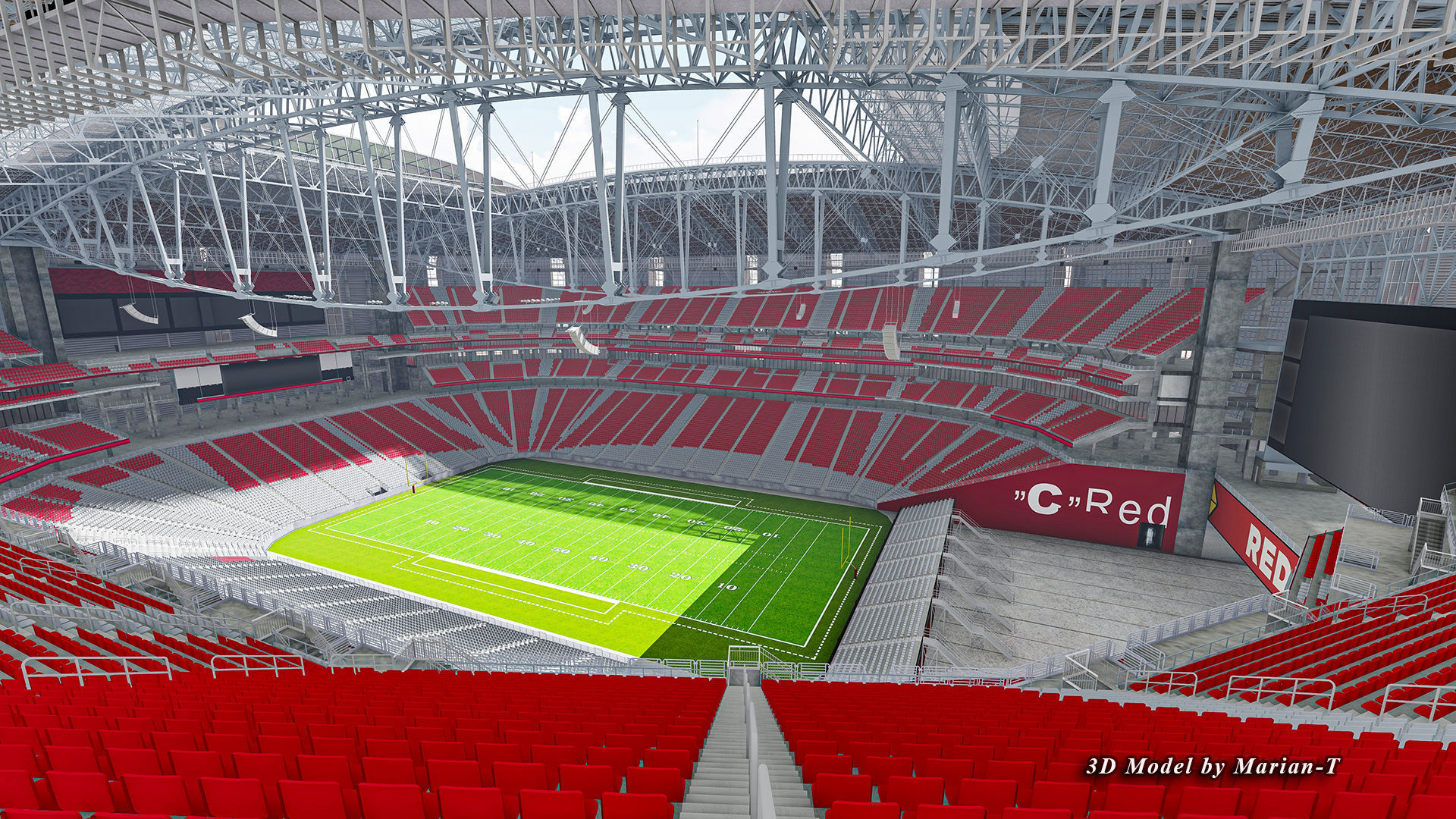 State Farm Stadium Arizona USA Low-poly 3D model_72