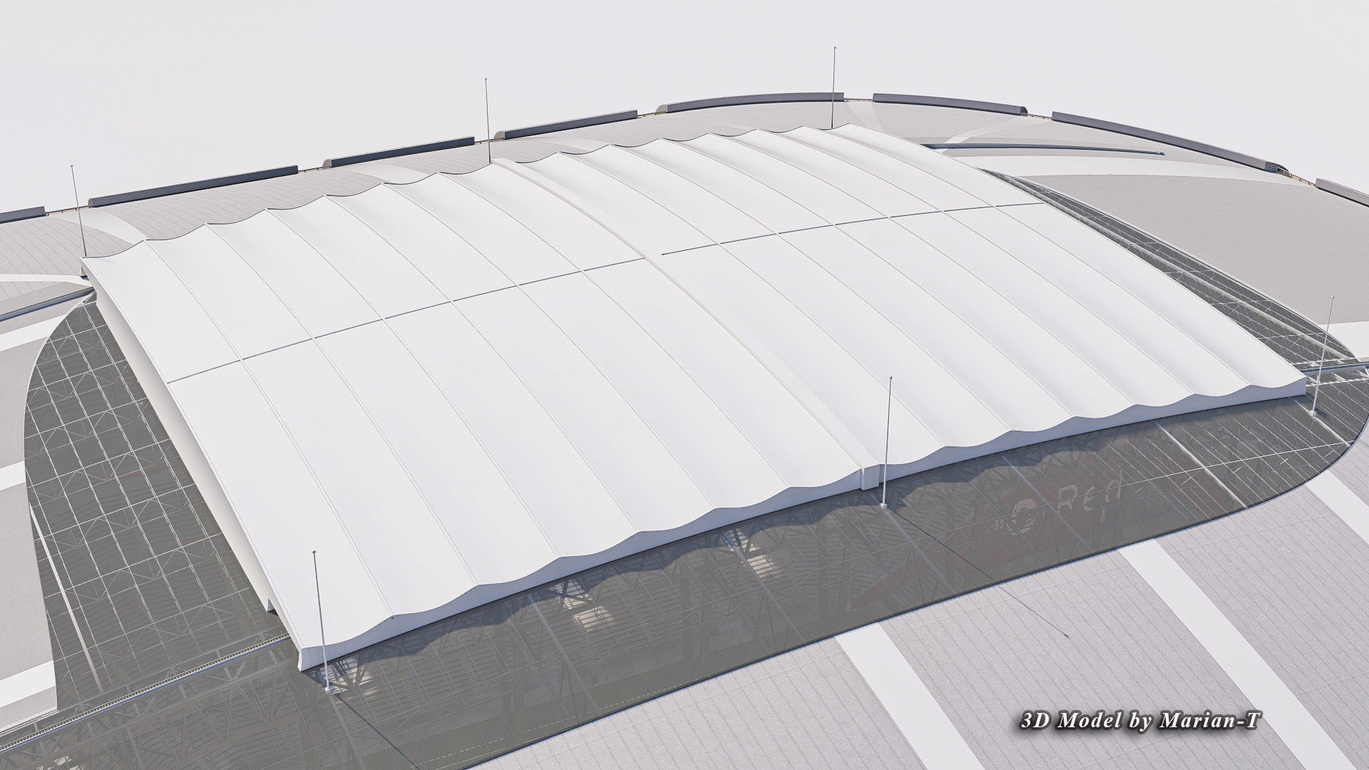 State Farm Stadium Arizona USA Low-poly 3D model_66