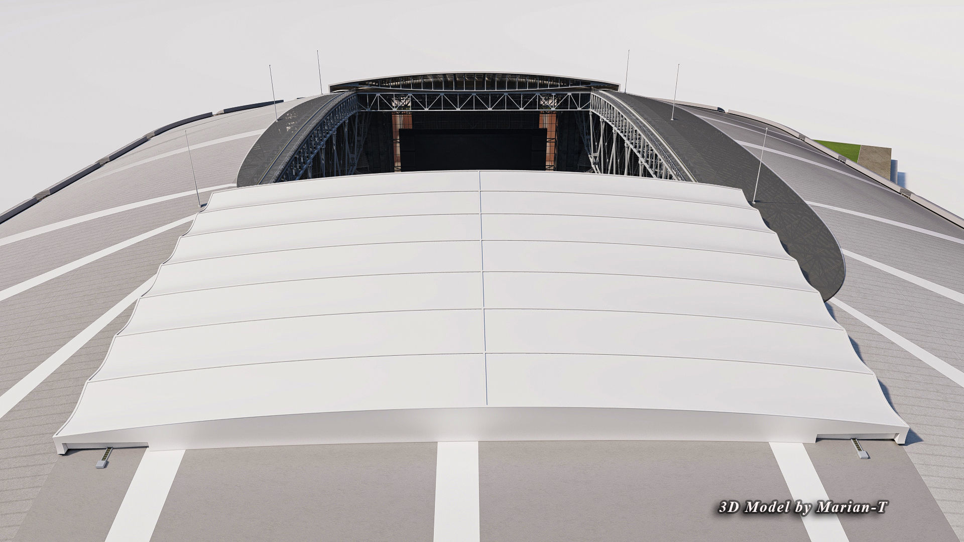 State Farm Stadium Arizona USA Low-poly 3D model_67