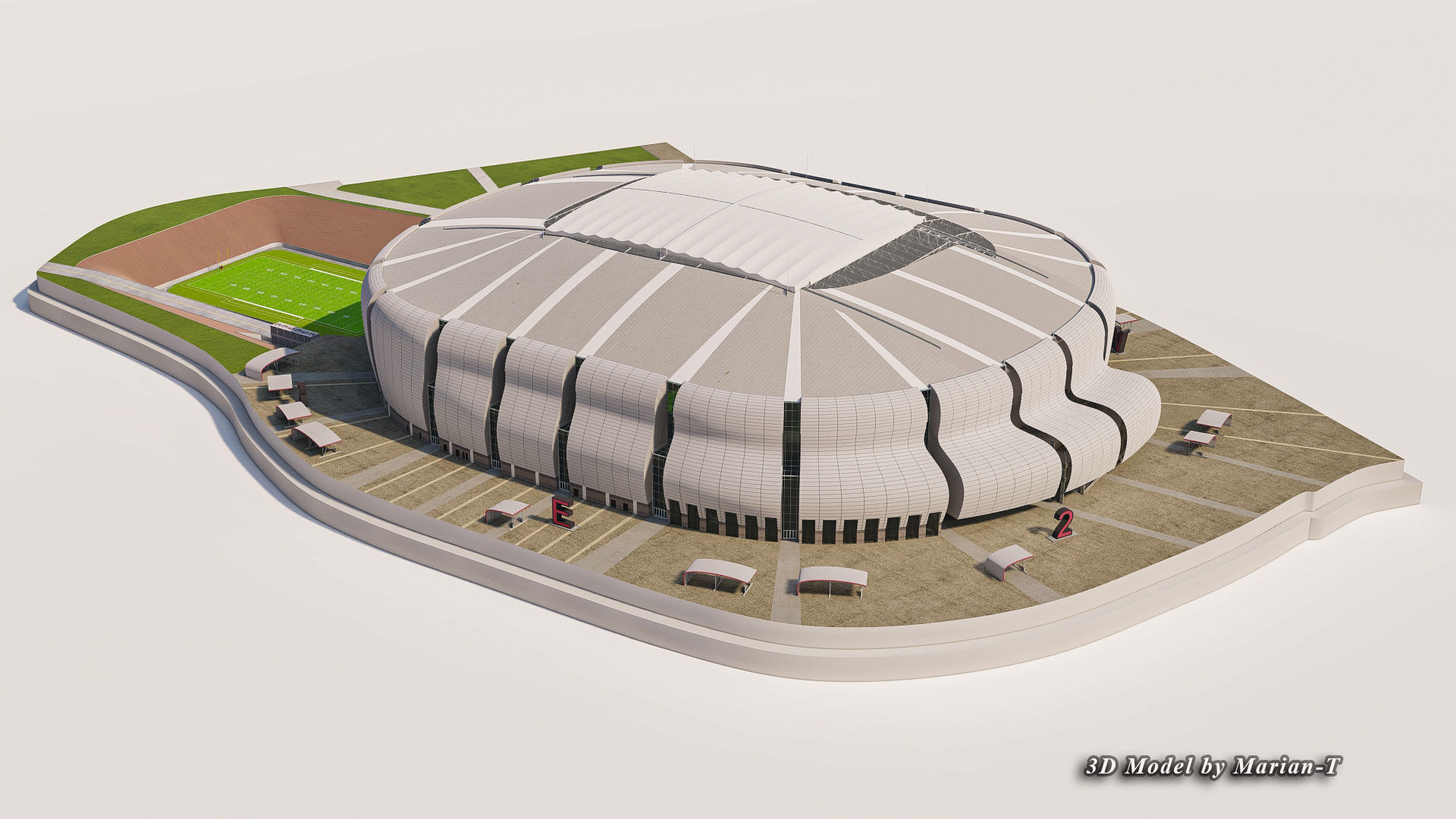 State Farm Stadium Arizona USA Low-poly 3D model_55