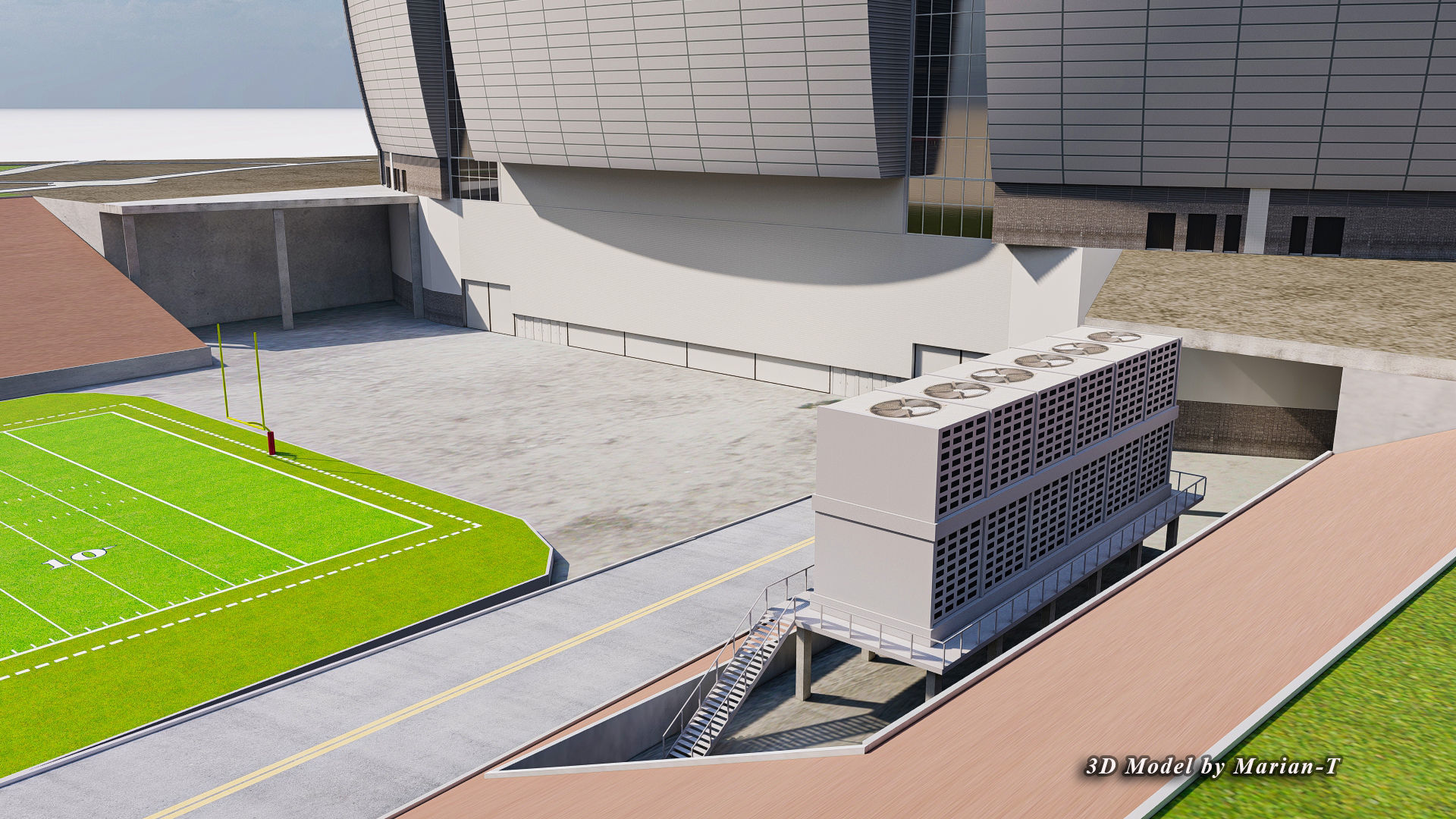 State Farm Stadium Arizona USA Low-poly 3D model_63