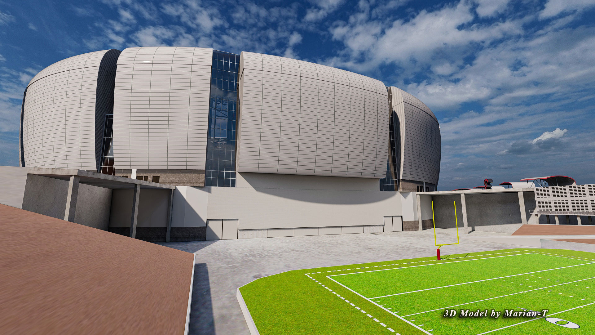 State Farm Stadium Arizona USA Low-poly 3D model_64