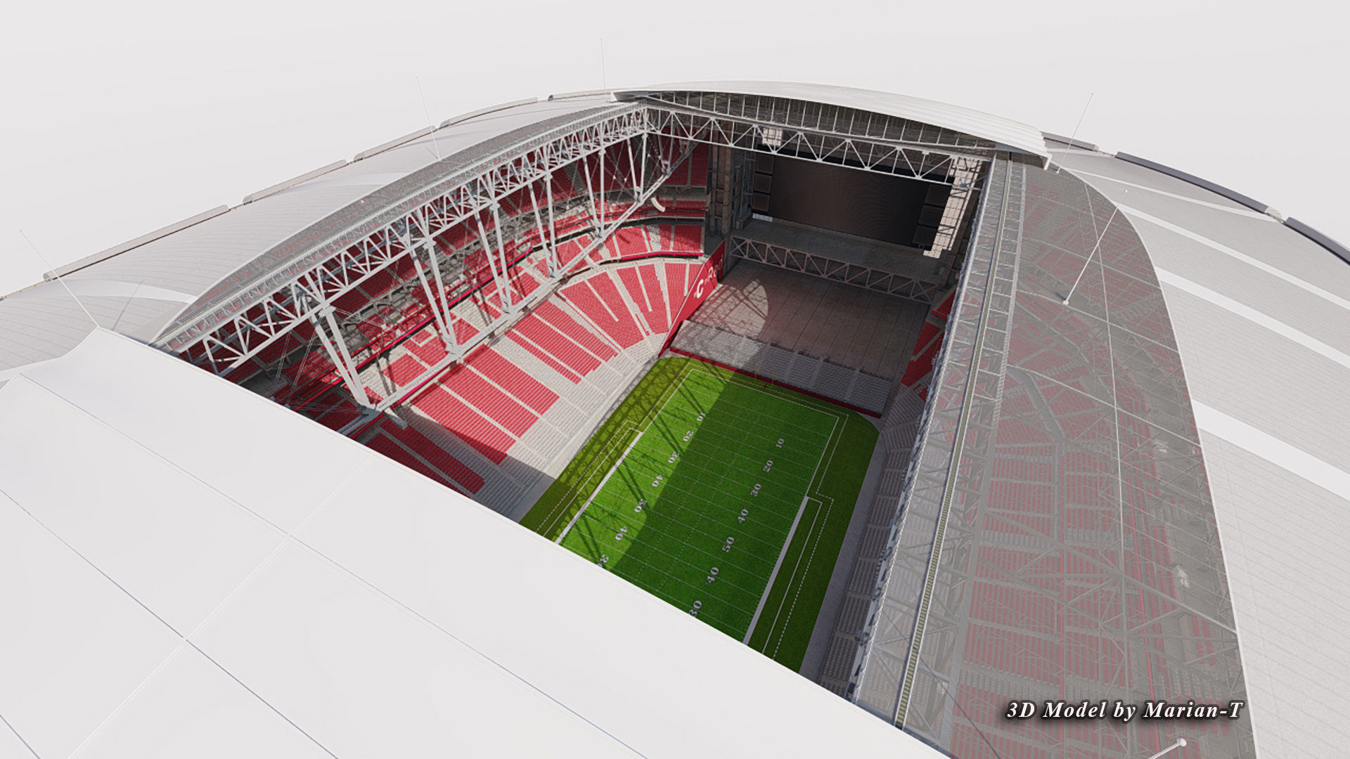 State Farm Stadium Arizona USA Low-poly 3D model_80